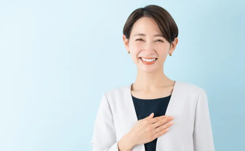 安心する女性